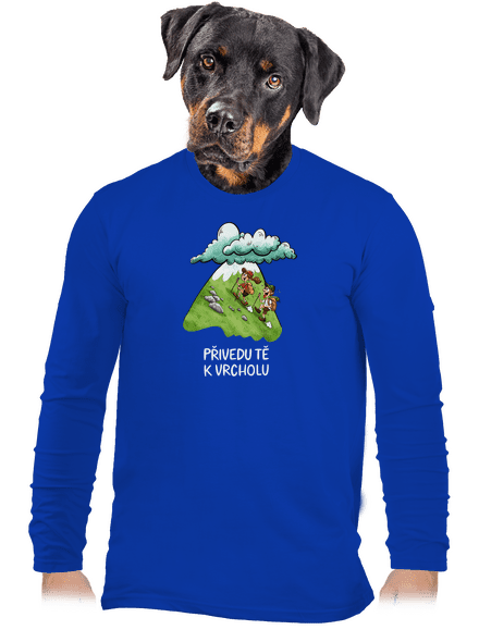 Přivedu tě k vrcholu pánské dlouhý rukáv Royal Blue