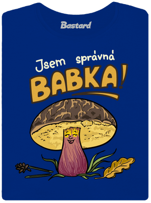 Babka a hříbeček dámské tričko Royal Blue Mal