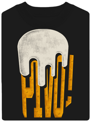 Nápis Pivo unisex mikina bez kapuce Black