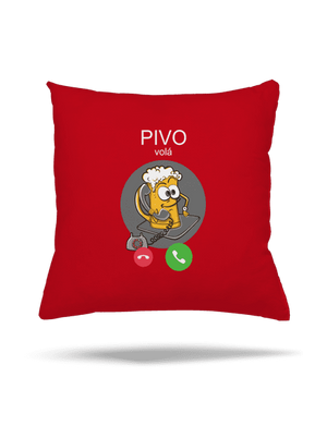 Pivo volá polštář Red