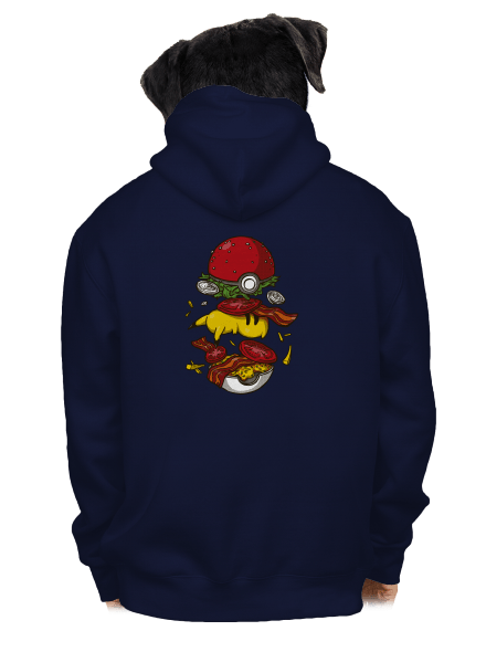 Pokémon burger pánská mikina na zip Navy