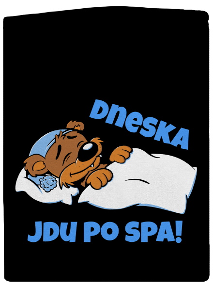 Dneska jdu po spa dámská mikina na zip Black