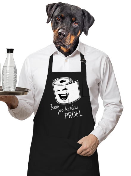 Prdel zástěra Black