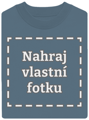 Vlastní potisk unisex mikina bez kapuce Nordic Blue