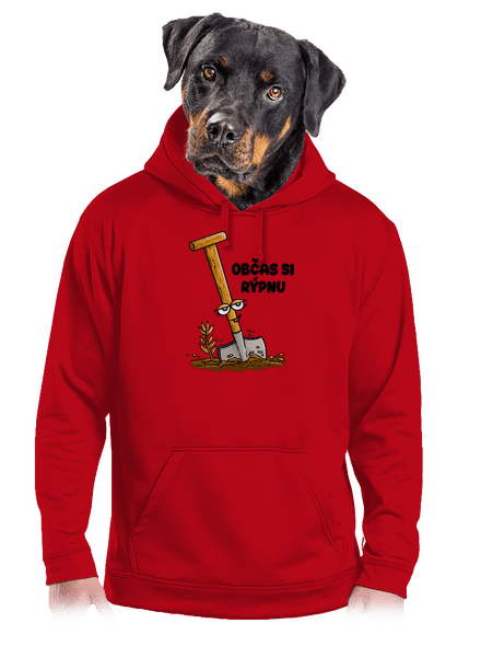 Občas si rýpnu pánská mikina klokanka Red