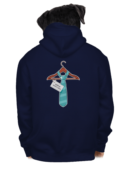 Nechci se vázat pánská mikina na zip Navy
