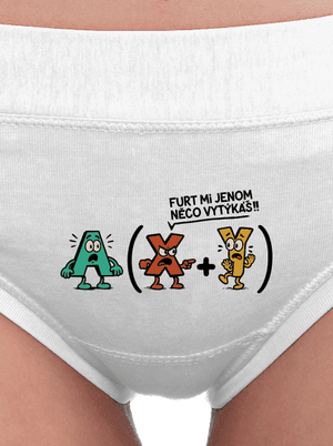 Vytýkání před závorku dámské kalhotky White
