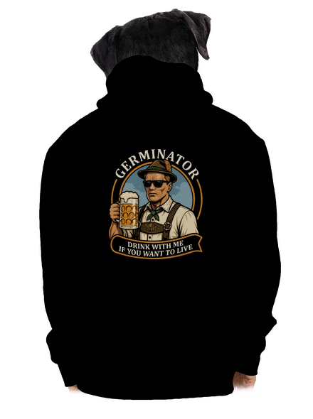 Germinator pánská mikina na zip Black