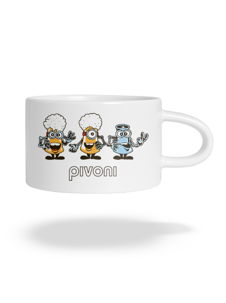 Pivoni hrnek makronka White