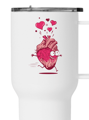 Zamilovaná srdíčka termohrnek White