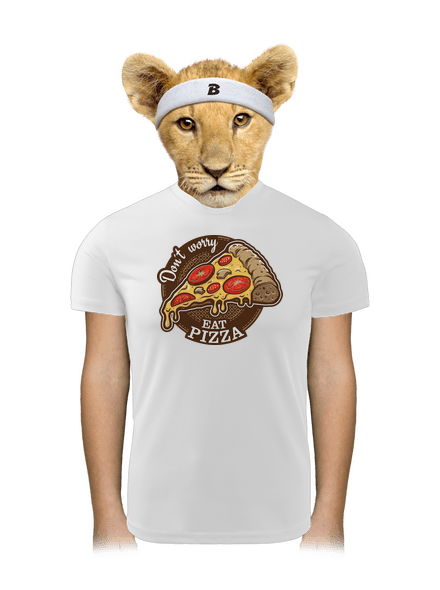 Pizza dětské sportovní tričko White