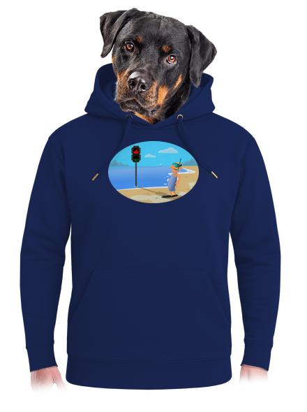Bezpečné plavání unisex mikina premium Navy