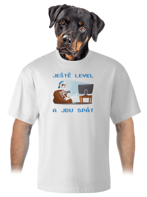 Ještě level unisex tričko oversized White