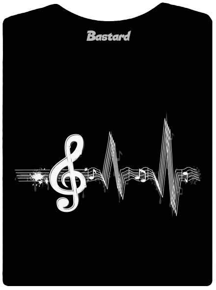 Žiju muzikou dámské tričko Black