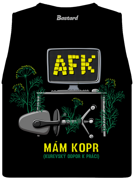 Mám kopr dámské tílko volné Black