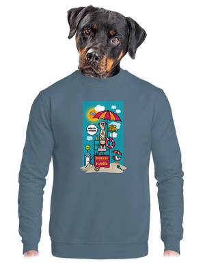 unisex mikina bez kapuce