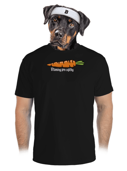 Vitamíny pro zajíčky pánské sportovní tričko Black