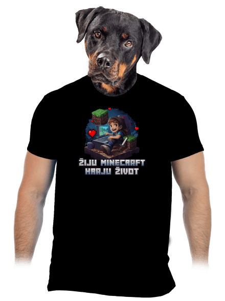 Žiju Minecraft pánské tričko Black