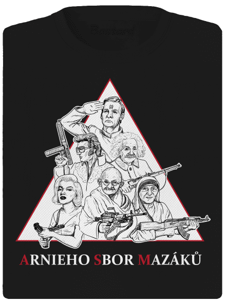 Arnieho sbor mazáků  dámské sportovní tričko Black