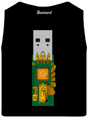 USB city pánské tílko Black