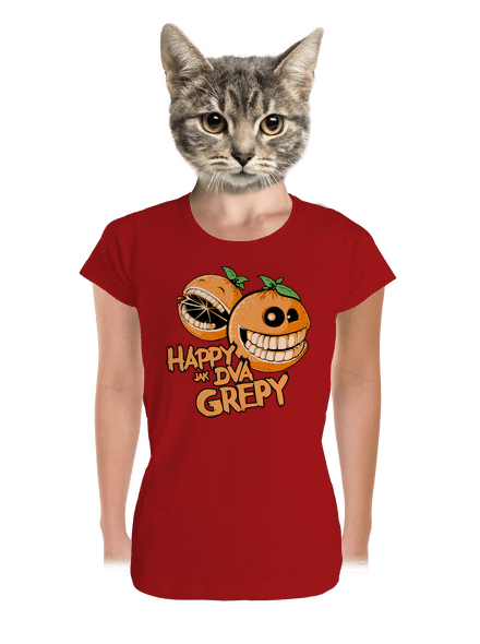 Happy grepy dámské tričko premium Red Mal