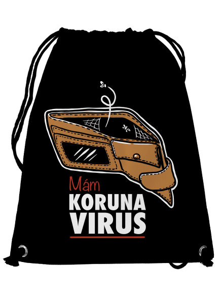 Korunavirus v peněžence vak Black