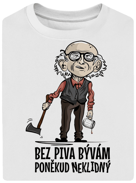 Neklidný bez piva unisex tričko oversized White