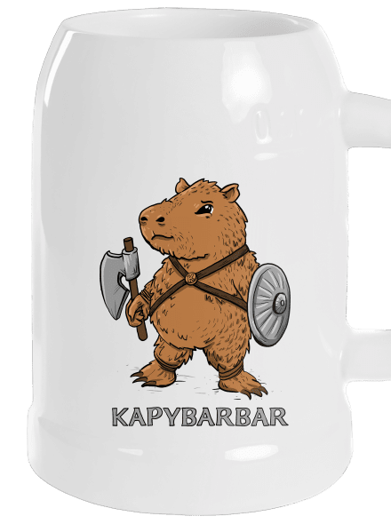 Kapybarbar půllitr White