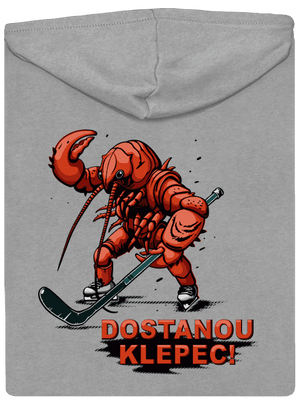 Dostanou klepec pánská mikina na zip Light Melange