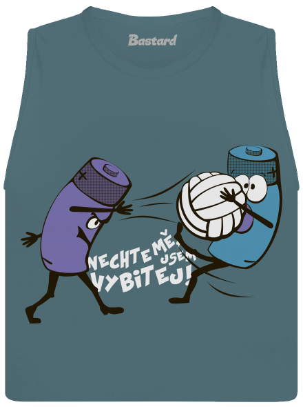 Vybitej dámské tílko volné Heather Deep Teal