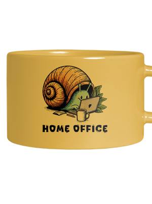 Šnekův home office hrnek makronka Yellow Macaron