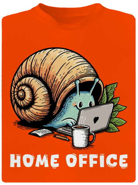 Šnekův home office pánské sportovní tričko Neon Orange