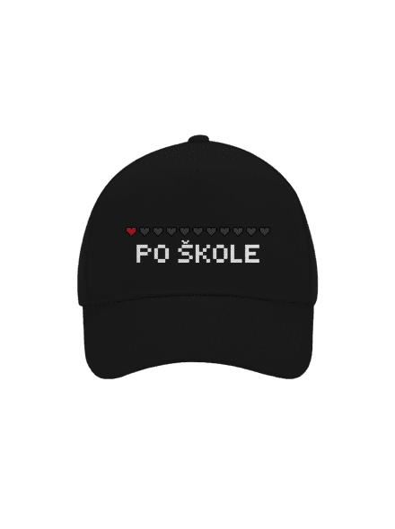 Po škole kšiltovka baseballka Black