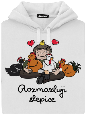 Rozmazluji slepice dámská mikina klokanka White