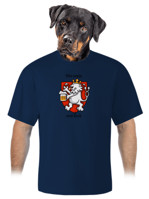 Kdo nepije, není Čech unisex tričko oversized Midnight Blue