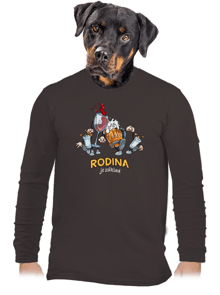 Rodina je základ pánské dlouhý rukáv Bear Brown