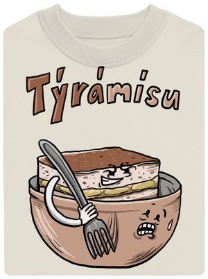 Týrámísu unisex mikina bez kapuce Off White