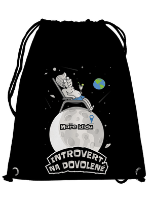 Introvert na dovolené vak Black