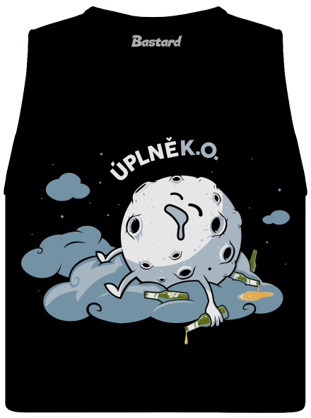 Úplně K. O. dámské tílko volné Black