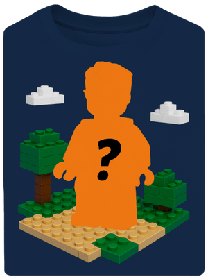 Lego postava z vlastní fotky unisex tričko oversized Midnight Blue
