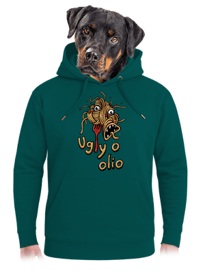 Ugly o olio unisex mikina premium Emerald Green