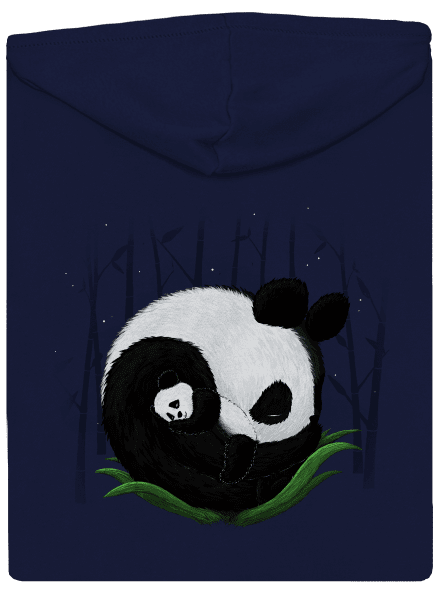 Dvě spící pandy pánská mikina na zip Navy