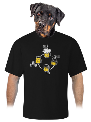 Pivní hodiny unisex tričko oversized Black