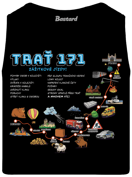 Trať 171 pánské tílko Black