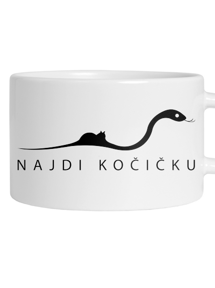 Najdi kočičku hrnek makronka White
