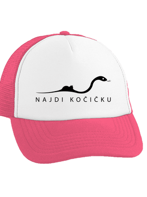 Najdi kočičku kšiltovka truckerka Fluorescent Pink cap