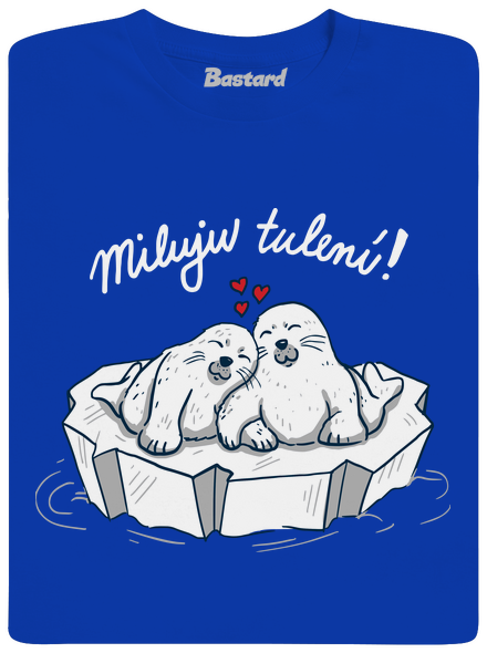 Miluju tulení pánské dlouhý rukáv Royal Blue