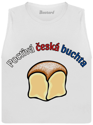 Poctivá buchta a klobása dámské tílko volné White