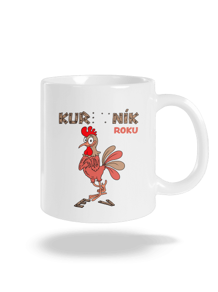 Kur(ev)ník roku klasický hrnek White