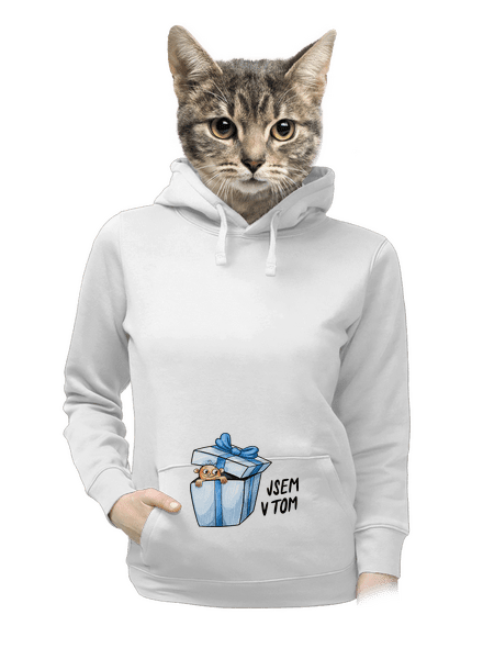 Jsem v tom dámská mikina klokanka White